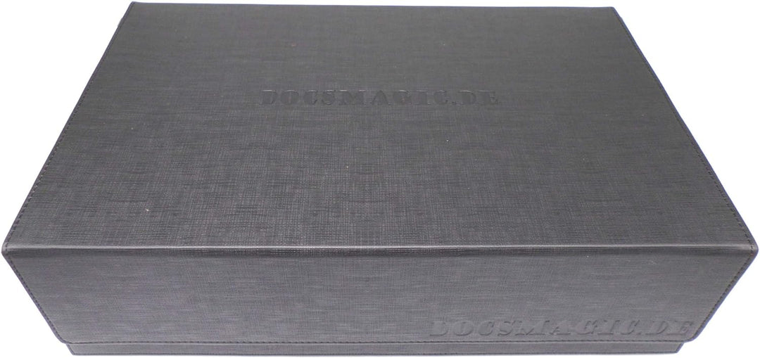 docsmagic.de Premium 3-Row Trading Card Storage Box Black/Red + Trays & Divider - MTG PKM YGO - Aufb