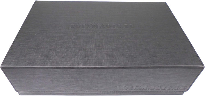 docsmagic.de Premium 3-Row Trading Card Storage Box Black/Red + Trays & Divider - MTG PKM YGO - Aufb