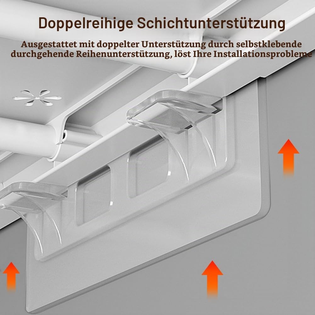 Verstellbare Regale für Schrank, Erweiterbares Einlegeböden Schrankregal, Regalboden Ohne Bohren, Na