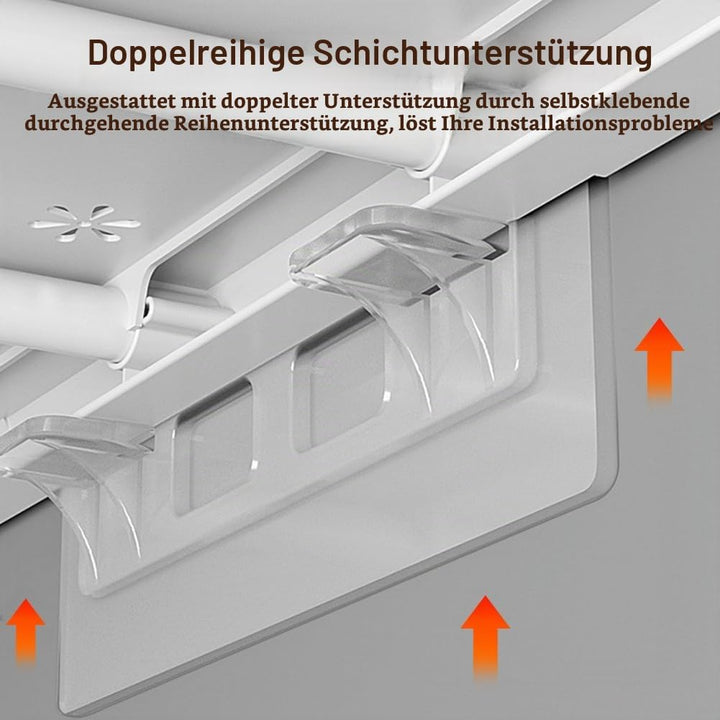 Verstellbare Regale für Schrank, Erweiterbares Einlegeböden Schrankregal, Regalboden Ohne Bohren, Na