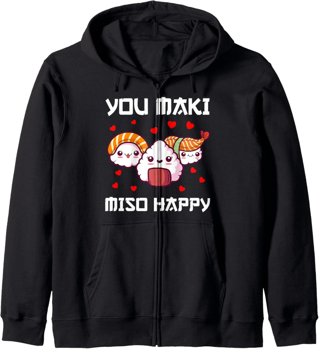 Sushi Tshirt für Herren Miso Maki Japan Wasabi Nigiri Fisch Kapuzenjacke