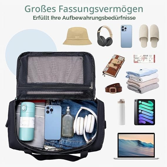 YOODI 40x30x20 Wizz Air Vueling Faltbare Reisetasche Handgepäck Flugzeug Wasserdicht Leicht 25L Hand