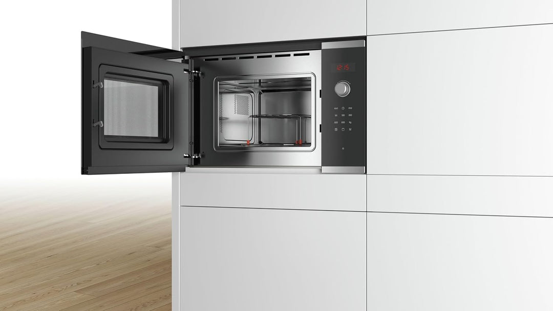 Bosch bel523ms0 eingebaut 20L 800 W schwarz, Edelstahl – Mikrowelle (eingebaut, 20 L, 800 W, Rotatio