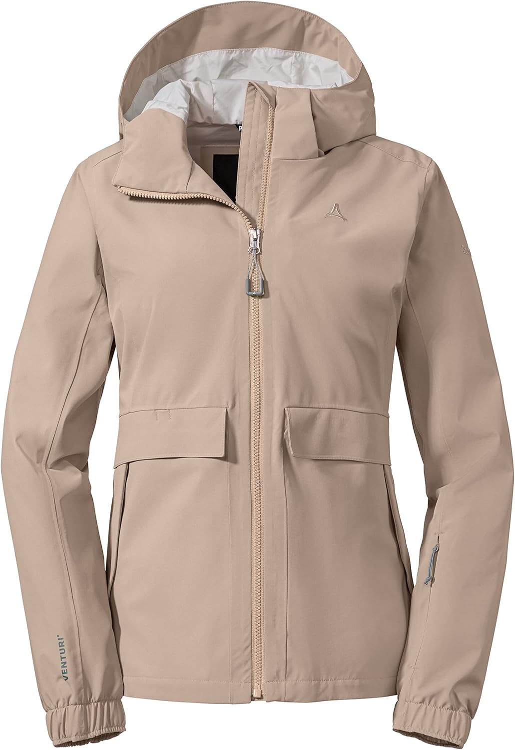 Schöffel Damen Jacket Lausanne L, Funktionsjacke mit Kapuze, wasserdichte Übergangsjacke mit Pack-Aw