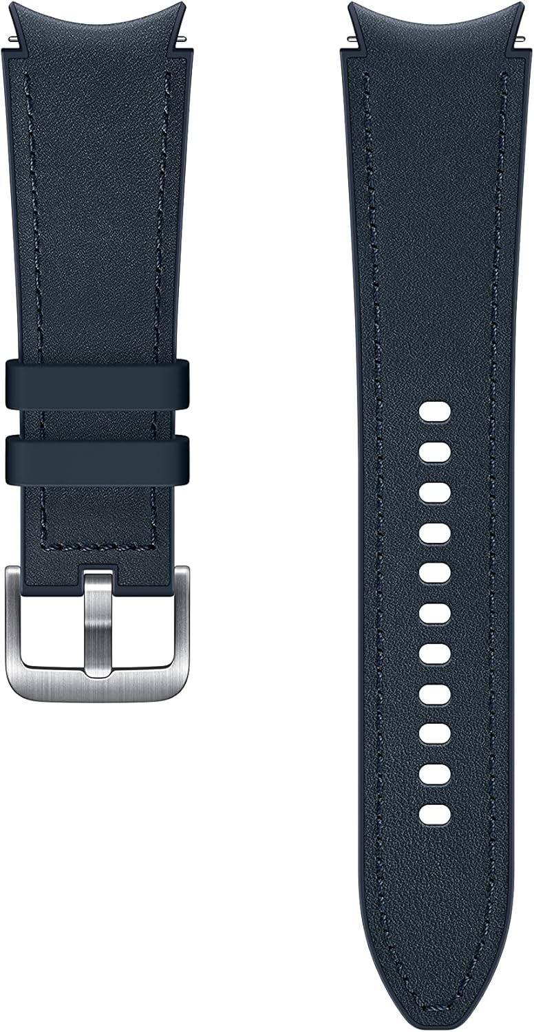 Samsung Hybrid Leather Band (20 mm, M/L) ET-SHR89 für die Galaxy Watch4-Serie, Navy, Large