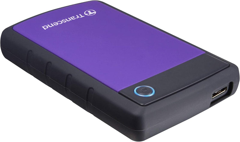 Transcend TS4TSJ25H3P 4TB portable, externe Festplatte (HDD) in purple (lila) mit Backup-Funktion (D