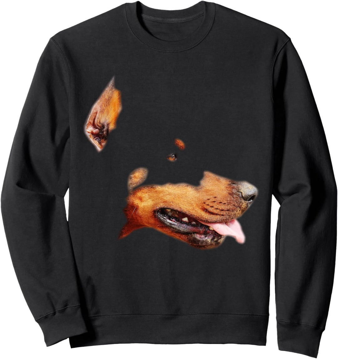 Dobermann Pinscher Gesicht Sweatshirt