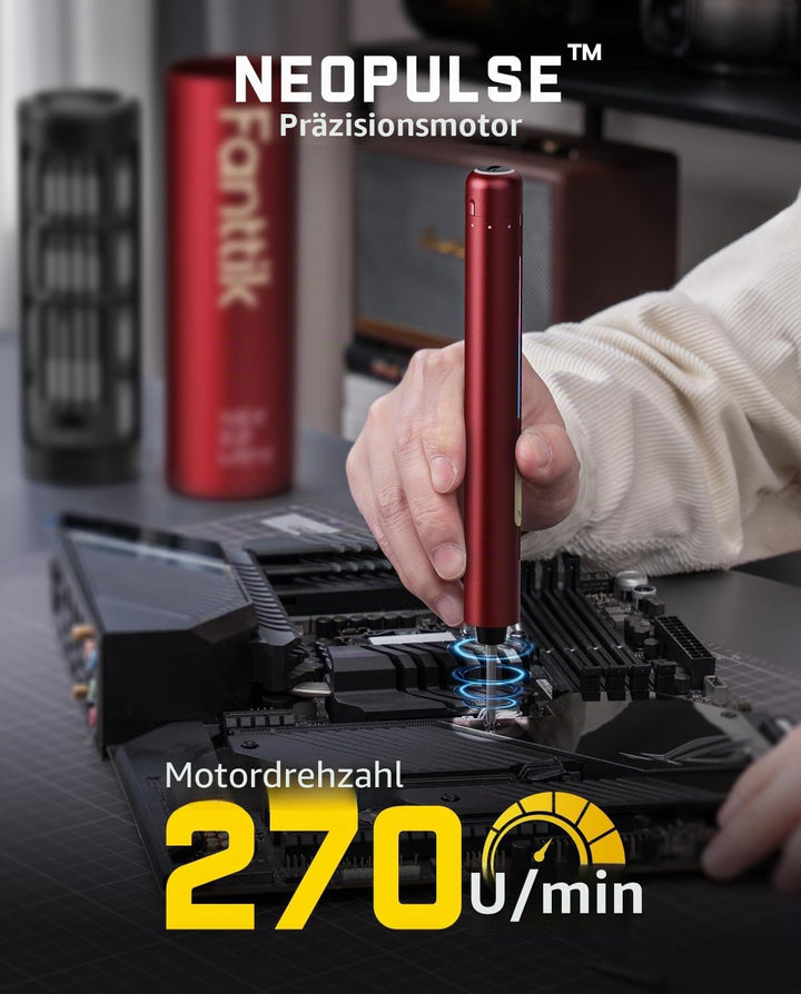 Fanttik E2 Ultra 3.7V Mini Elektro Schraubendreher Set, 50 in 1 Magnetische Präzisions-Schraubendreh