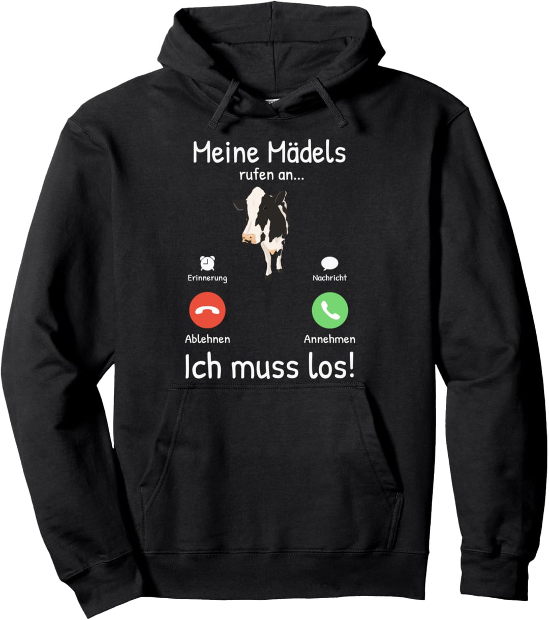 Meine Mädels rufen an Kühe Bauer Kuhbauer Landwirt Pullover Hoodie