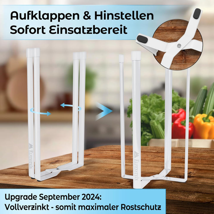 Elfenstein Flaschen Abtropfständer - Flaschenständer zum Abtropfen - Metall Abtropfgestell Flaschen