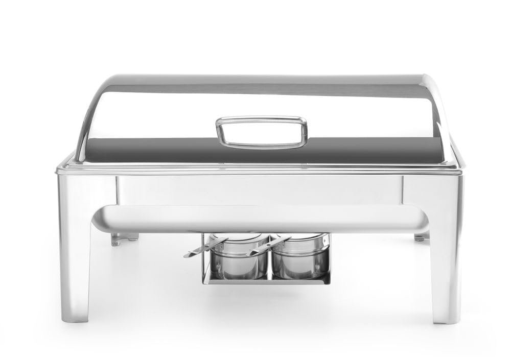 HENDI Chafing Dish, Spiegelglanz, Inkl. zwei Brennpastenbehälter, einer Lebensmittelpfanne, einem Wa