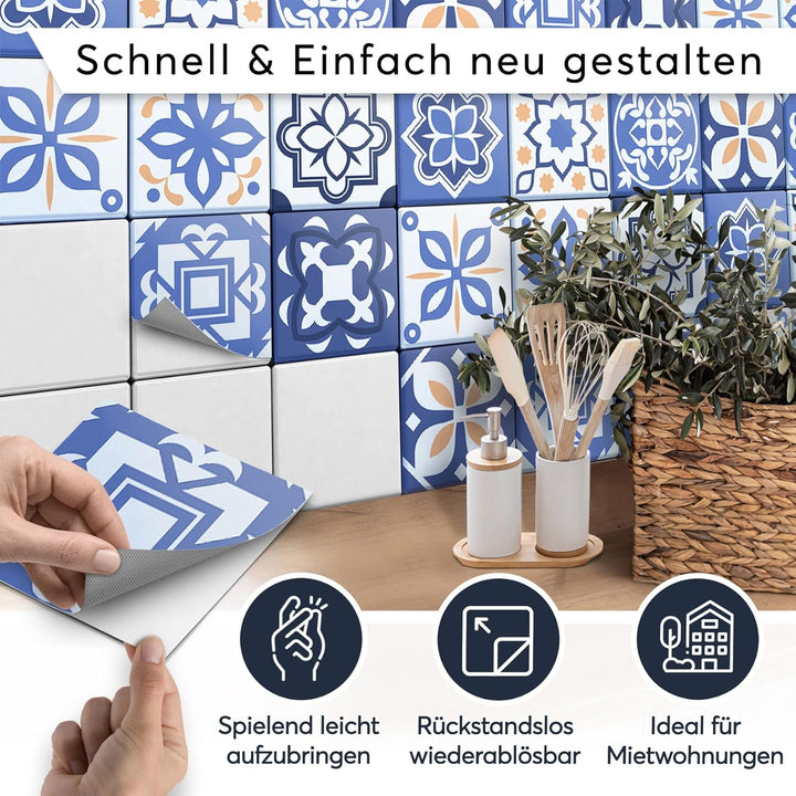 CREATISTO Mosaik Klebefliesen Stickerfliesen Fliesenfolie - Aufkleber Sticker für Wandfliesen I Kleb