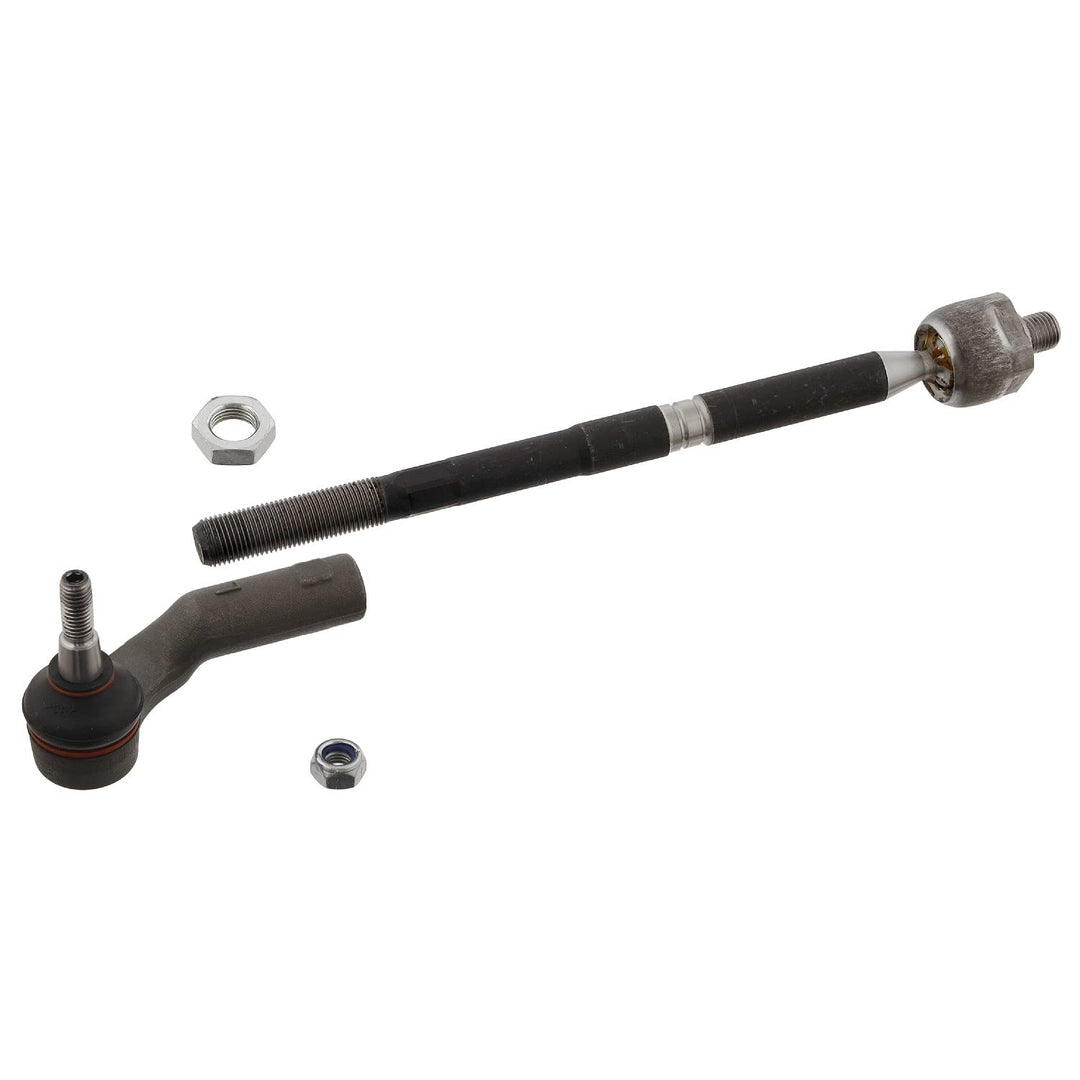 febi bilstein 37729 Spurstange mit Endstück, Mutter und Sicherungsmutter , 1 Stück Vorderachse links