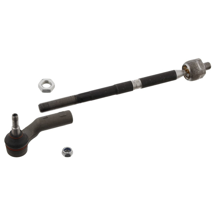 febi bilstein 37729 Spurstange mit Endstück, Mutter und Sicherungsmutter , 1 Stück Vorderachse links