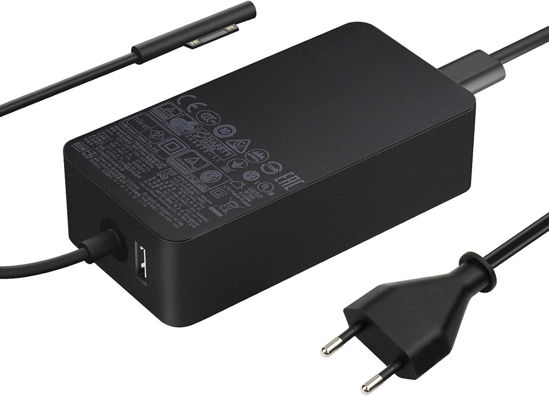 SUPERNIGHT Ladegerät für Surface Pro 65W 15V 4A Netzteil-Adapter Surface Ladakebel für Surface Book