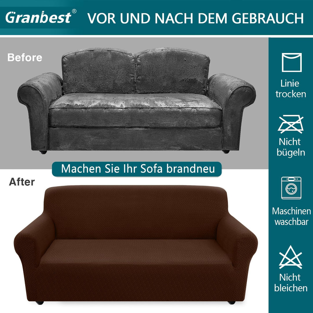 2023 Neueste Jacquard Sofabezug 2 Sitzer Superweicher Rutschfester Stretch Couchbezug Vier Jahreszei