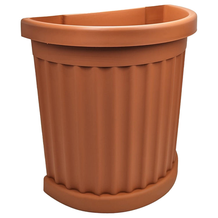 Bama 30900 Topf mit Untersetzer, terrakotta, 27x52x49 cm Terracotta, Terracotta