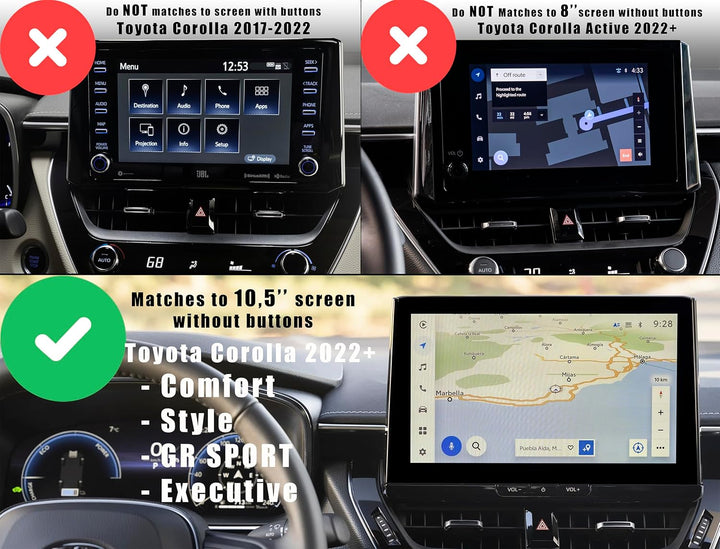 Magnetischer Handyhalter Kompatibel mit Toyota Corolla XII E21 2022+ Facelift I 360° Drehbar I Unive