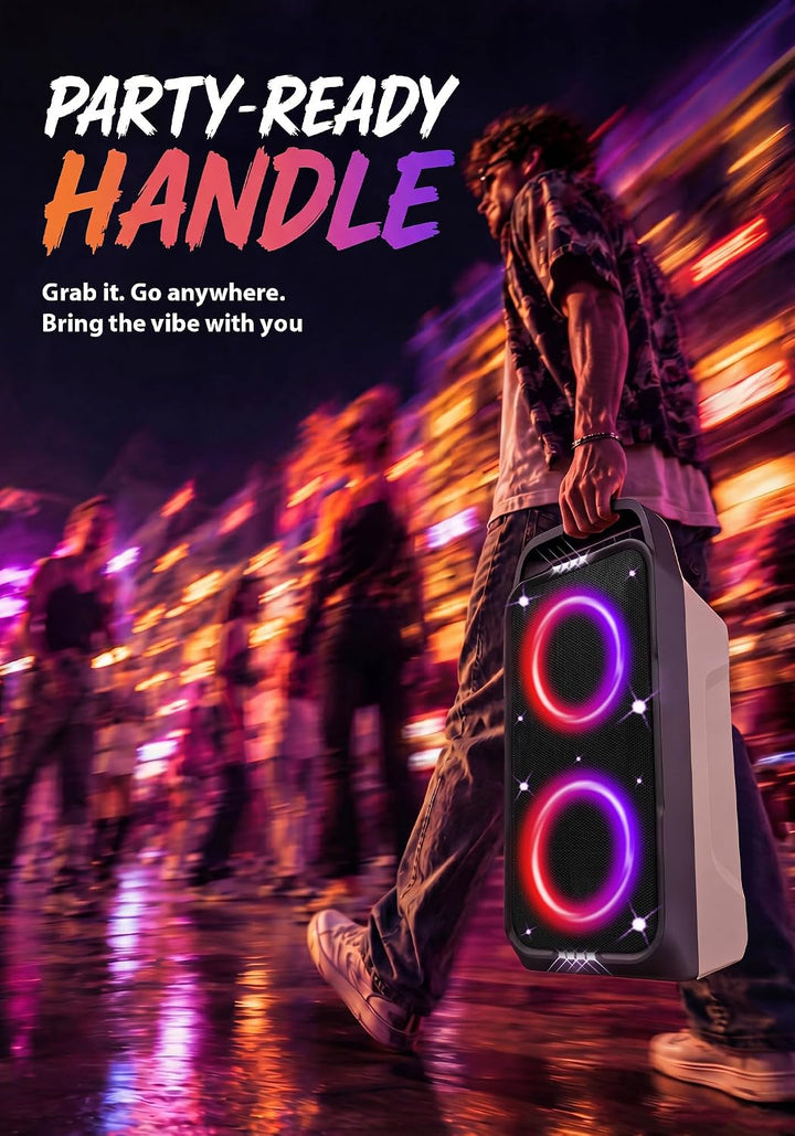 Foxdawn 240W Party Bluetooth Lautsprecher, lautem Stereosound, Musikbox Bluetooth Gross Partybox, Na