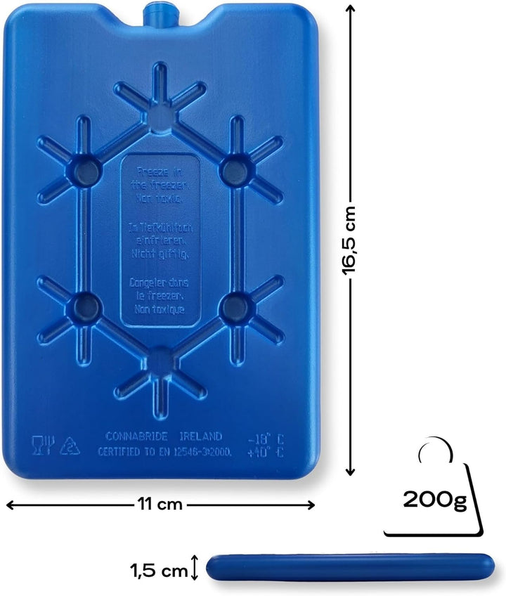ToCi Set Kühlakku mit je 200 ml |Blaue Kühlelemente flach Kühlakkus für Kühltasche oder Kühlbox 16 S