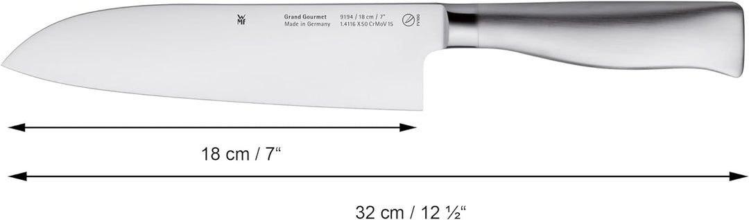 WMF Grand Gourmet Santoku Messer 32 cm, Made in Germany, Messer geschmiedet, Performance Cut, Spezia