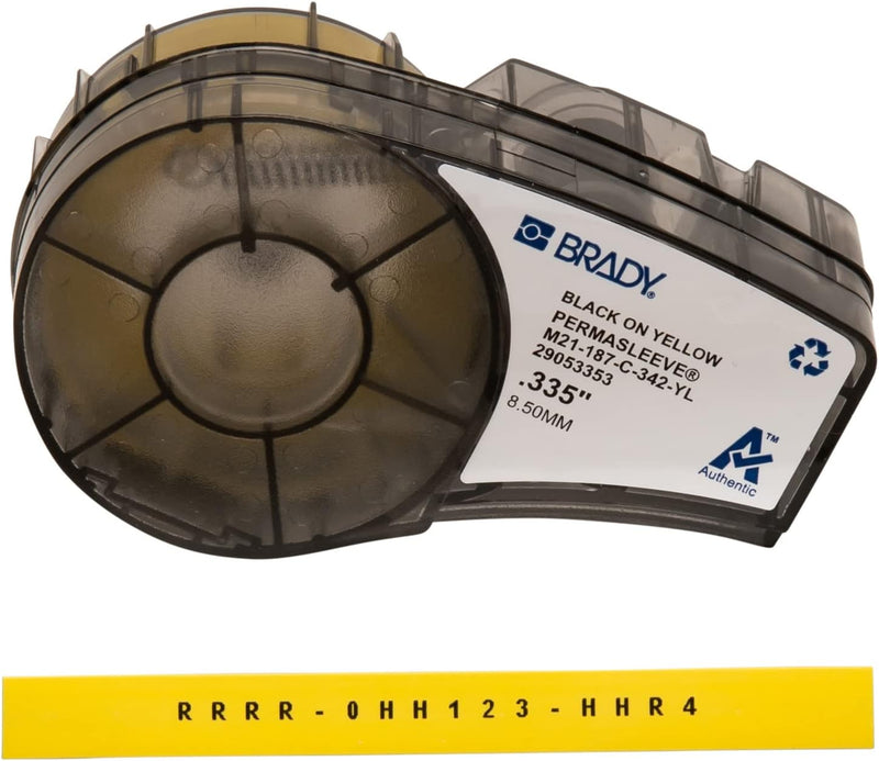 Brady (M21-187-C-342-YL) PermaSleeve Schrumpfschläuche aus Polyolefin für BMP21-PLUS; BMP21 8.50 mm