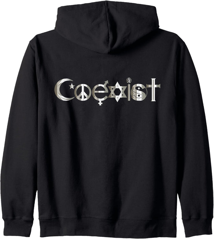 WELT RELIGION TAG OCCULT SIGN SPRUCH DEKORATION DAMEN HERREN Kapuzenjacke