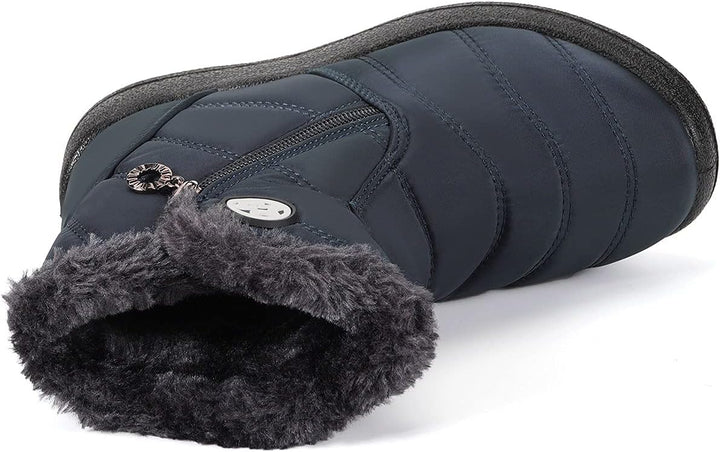 Kinder Winterschuhe Jungen Mädchen Winterstiefel Schneestiefel Wasserdicht Warm gefütterte Schlupfst