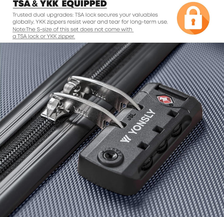 Premium Reisekoffer TSA-Schloss, Hartschalen-Koffer Trolley Kabinenkoffer Rollkoffer Suitcase Handge