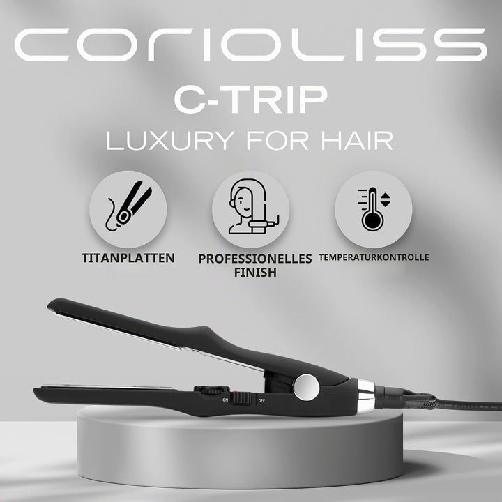 CORIOLISS C-TRIP | Haarglätter für Frauen | Titanium Glätteisen für feines Haar | Professionelles Gl