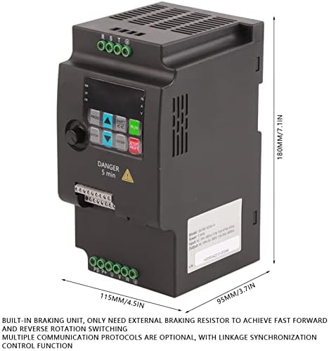 Mini VFD 5,5 kW 380 V Wechselrichter, VFD-Frequenzumrichter, Universal-Motor-Frequenzumrichter, 3-Ph