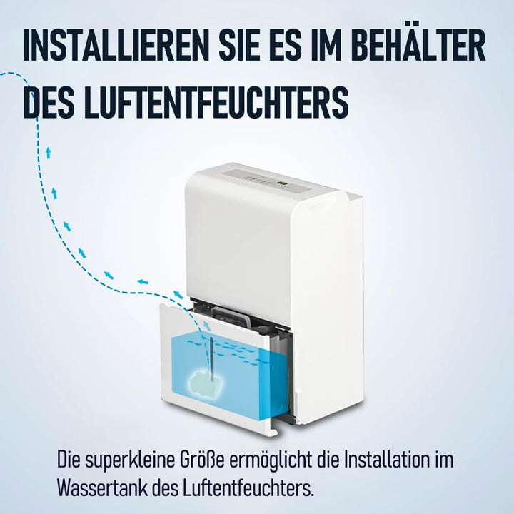 Automatische kleine Tauchpumpe mit Wassersensor, 2,5m 280L/h Mini-Kondensatpumpe, Wasserablauf für E