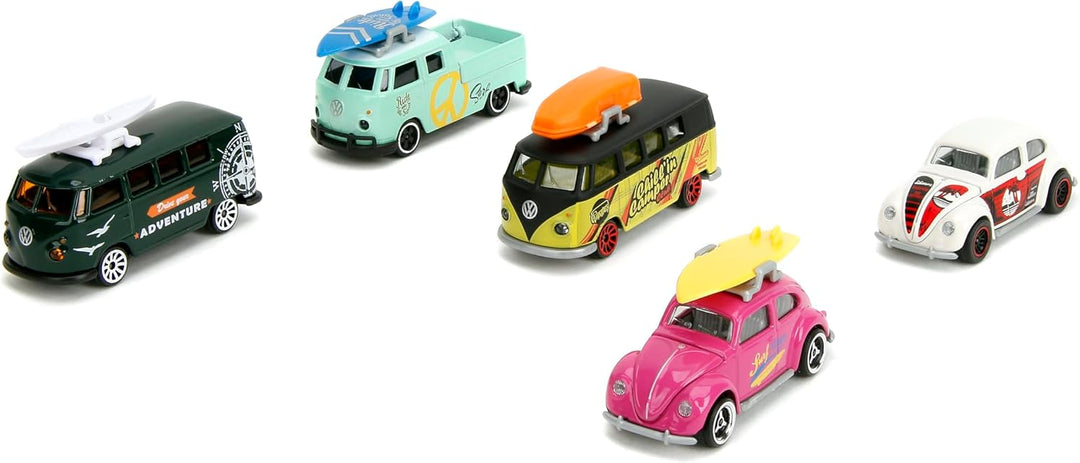 Majorette – Volkswagen The Originals (5er-Set) - 5 VW-Modellautos, als Geschenk-Set für Sammler und