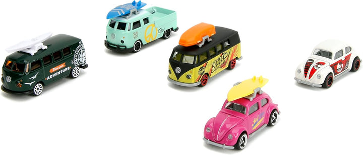 Majorette – Volkswagen The Originals (5er-Set) - 5 VW-Modellautos, als Geschenk-Set für Sammler und