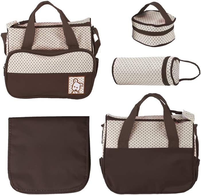 Baby Wickeltaschen-Set Multifunktions-Wickeltasche Komfort Baby Mama Set 5-teilig grosses Fassungsve