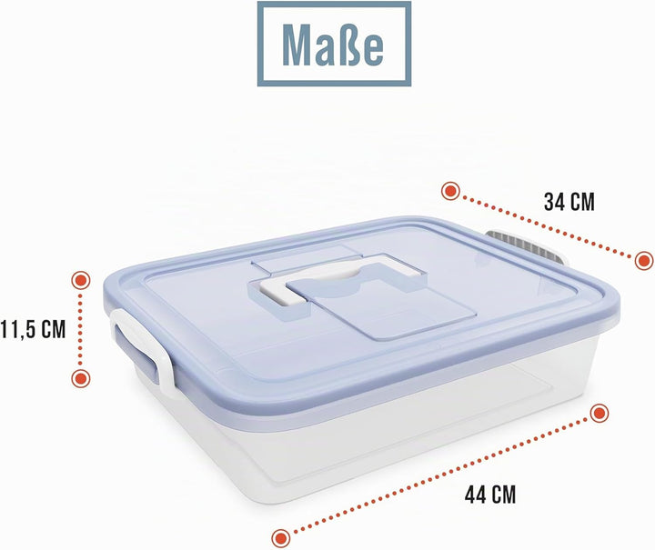Chef Promodoro - 2 x Pizzaballenbox mit Deckel - 44 x 34 cm - Pizzaballenbox mit 2 x Deckel für Pizz