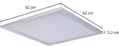 Lindby LED Panel 'Livel' (Modern) in Weiss u.a. für Küche (1 flammig,) - Bürolampe, Deckenlampe, Dec