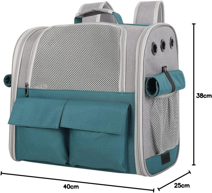 Transporttasche für Haustiere Katzen Hunde 10kg, Tragbare Rucksack Grosser Geräumig 4 Eintritt Top Ö