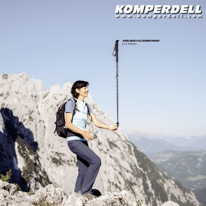 Komperdell 75041 Unisex – Erwachsene Carbon.C3 Pro Fitnessgerät, Schwarz, 105-140 cm