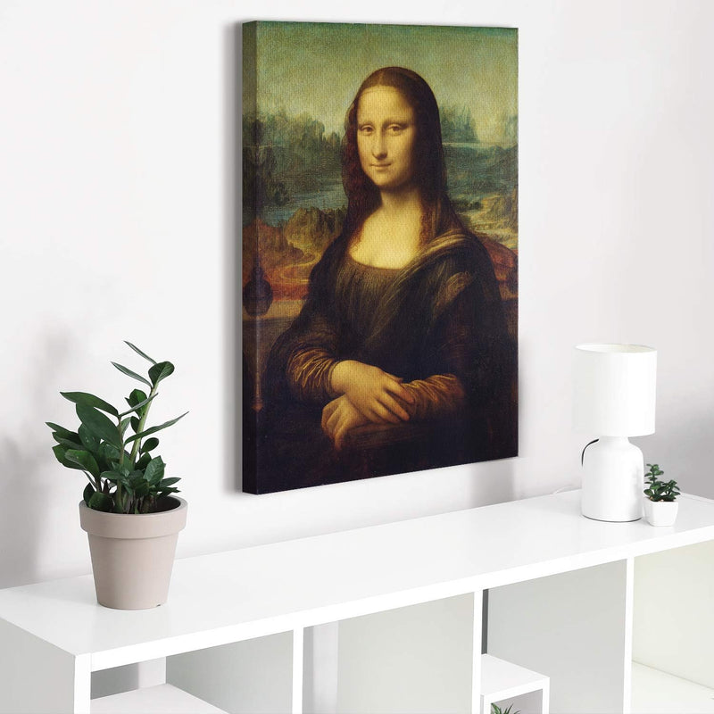 PICANOVA – Leonardo da Vinci – Mona Lisa 40x60cm – Bild auf Leinwand – Premium Kunstdruck Auf 2cm Ho