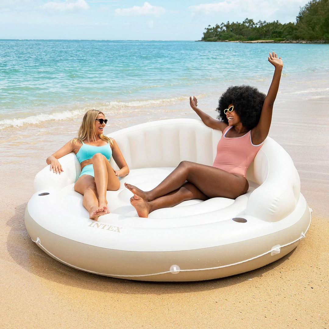 Intex 58292EU - Aufblasbare Lounge, Liegeinsel Canopy Island, 78 x 59 Zoll Single, Single