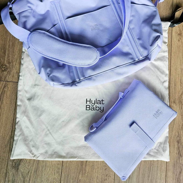 Hylat Baby Wickeltasche mit Wickelunterlage und Baumwolltasche - moderne Tasche für Windeln und Kind