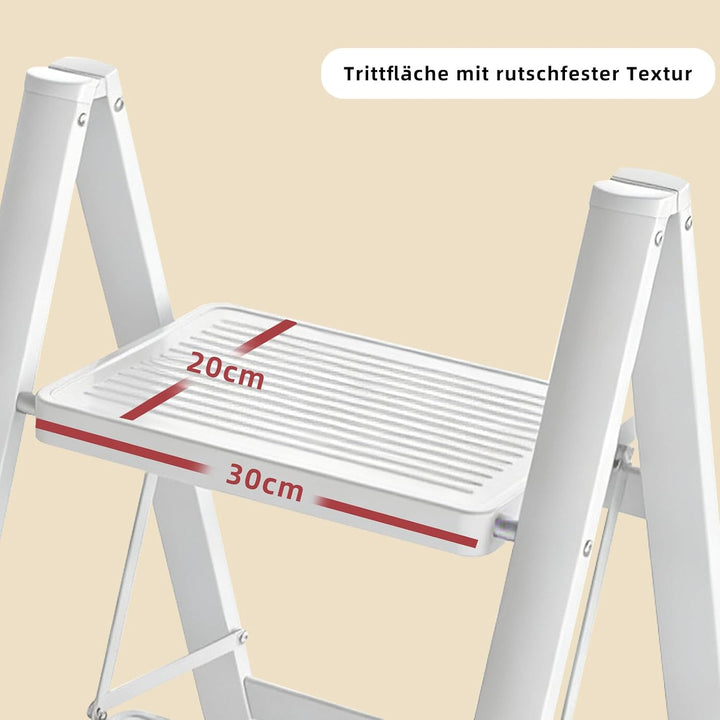 Trittleiter Klappleiter 2 Stufen Klappleiter mit 150 kg Tragkraft – Sichere & stabile Haushaltsleite