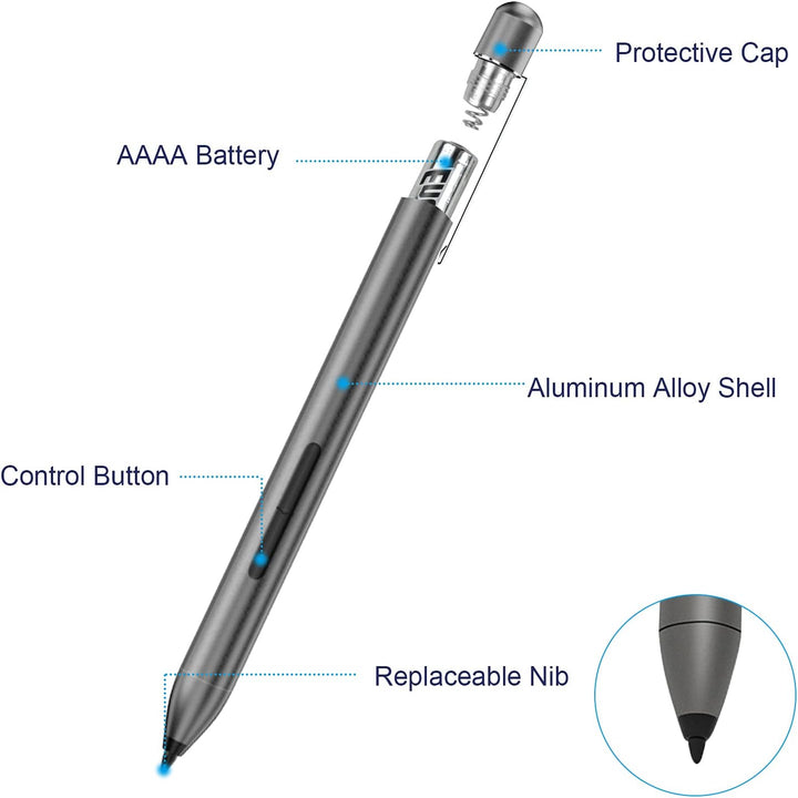 ANYQOO MPP Stylus Pen 1.51 mit 1024 Druckempfindlichkeit, Palm Rejection, AAAA-Batterie, Lange Akkul
