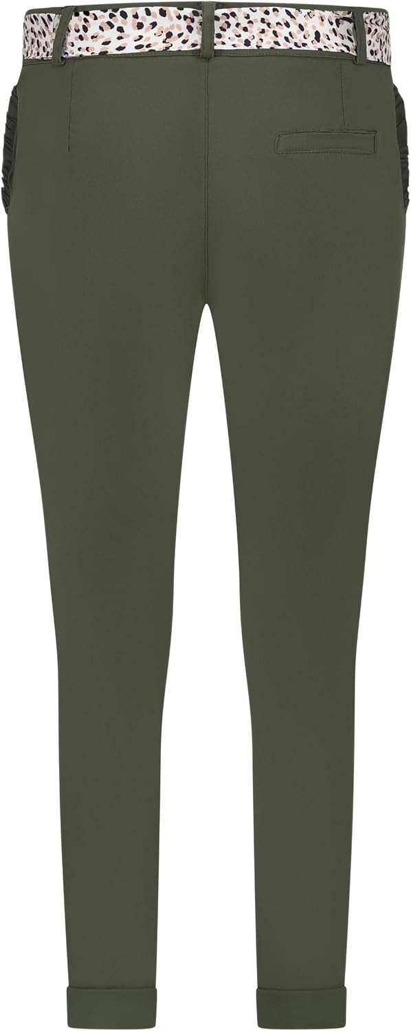Mississhop Female Damen Stretch Klassische Chino Hose S Grün, S Grün