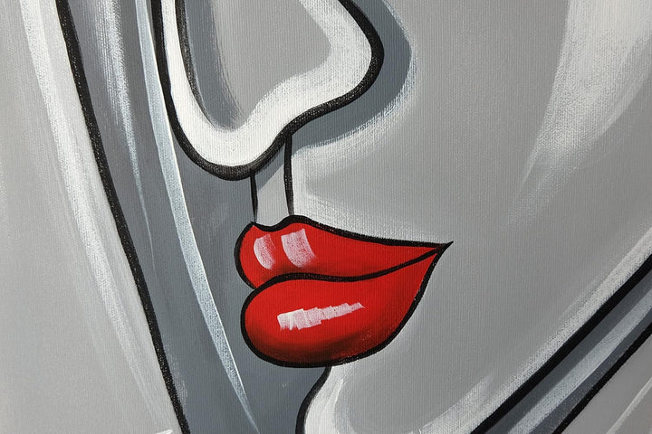 Monica Mirafiori I 100% HANDGEMALT I Gemälde Doppelgesicht 100x70cm | Gemälde Handgemalt | Acrylgemä