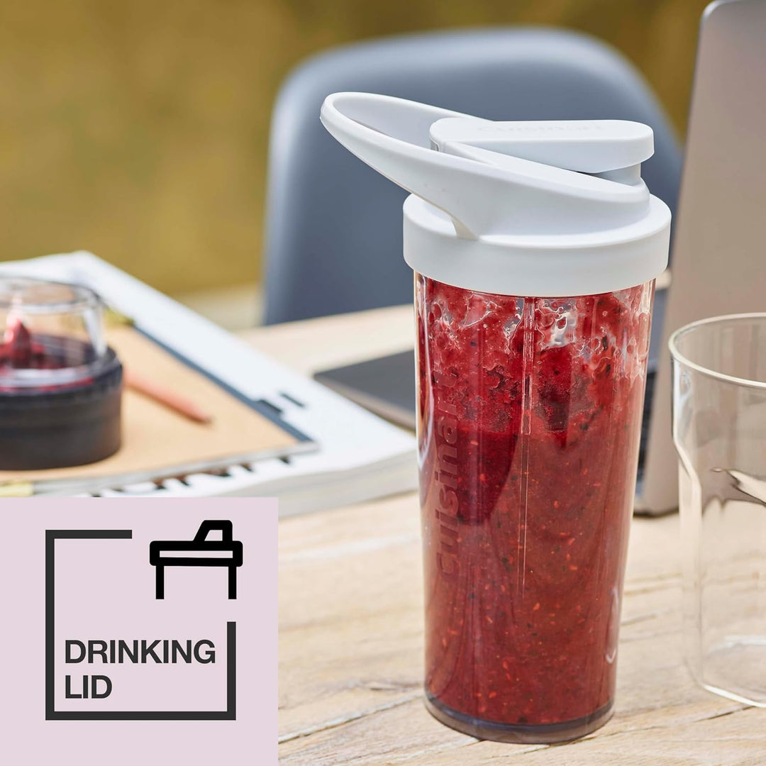 Cuisinart Kabelloser Mixer für unterwegs, 450 ml Flasche, tragbarer Smoothie-Maker, Eiszerkleinerer,