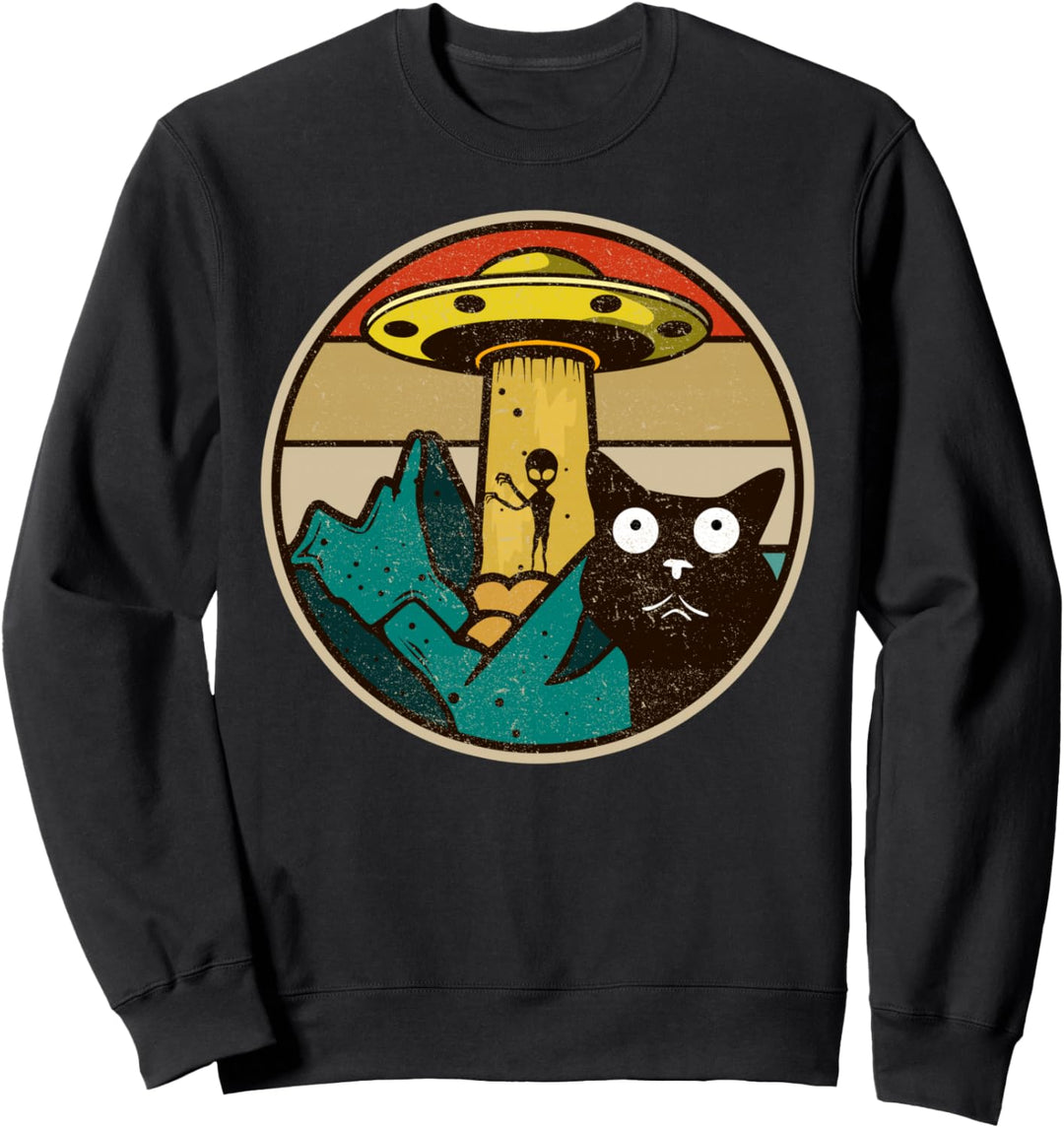 UFO - Verrücke Katze & Alien Sweatshirt