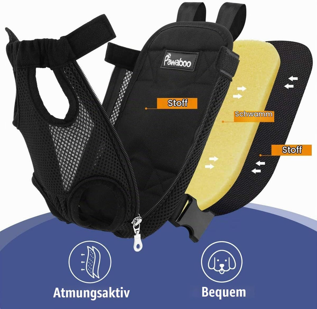 Pawaboo Haustier Rucksack Hund Tragetasche, Verstellbar Beinen heraus Rucksäcke Haustier, Atmungsakt