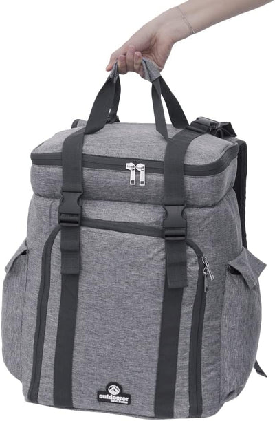 outdoorer Kühlrucksack Cool Butler 35 - Kühltaschenrucksack grau, grau